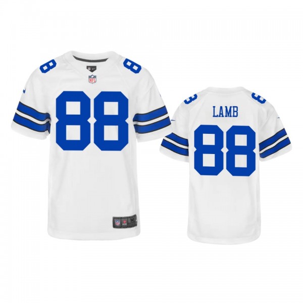 Youth Cowboys CeeDee Lamb White Game Jersey