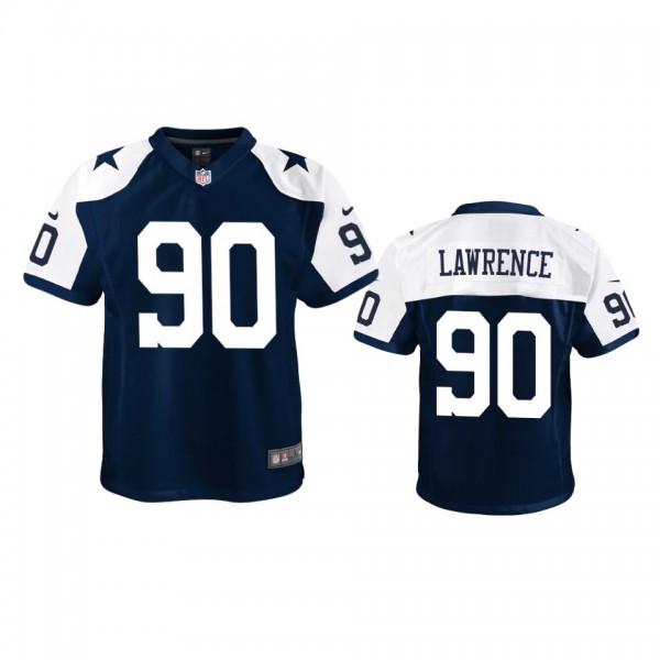 Youth Cowboys DeMarcus Lawrence Navy Alternate Gam...