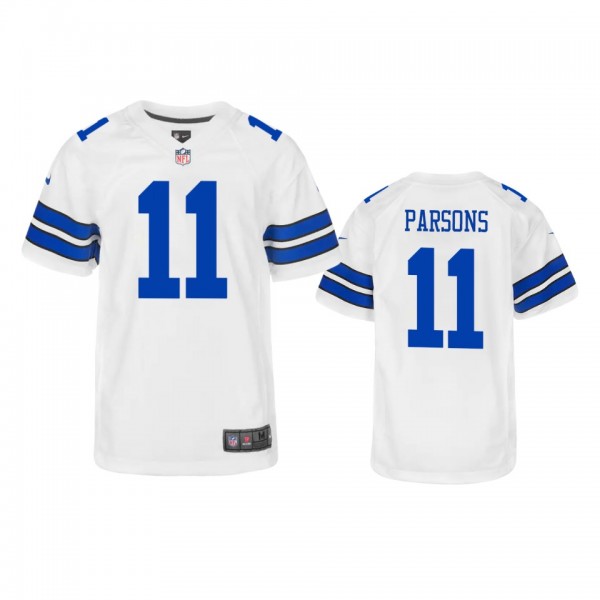 Youth Cowboys Micah Parsons White Game Jersey