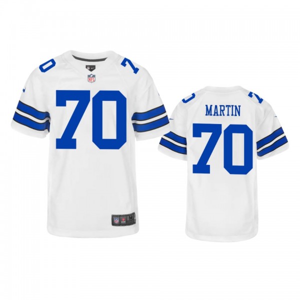 Youth Cowboys Zack Martin White Game Jersey