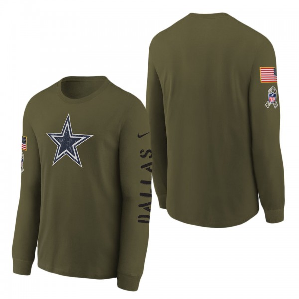 Youth Dallas Cowboys Olive 2022 Salute To Service ...