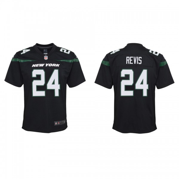 Youth New York Jets Darrelle Revis Black Game Hall...