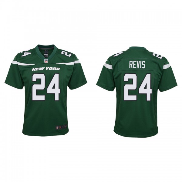 Youth New York Jets Darrelle Revis Green Game Hall...
