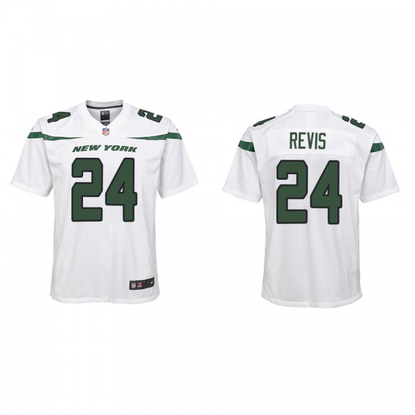 Youth New York Jets Darrelle Revis White Game Hall...
