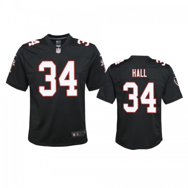 Youth Falcons Darren Hall Black Throwback Game Jer...