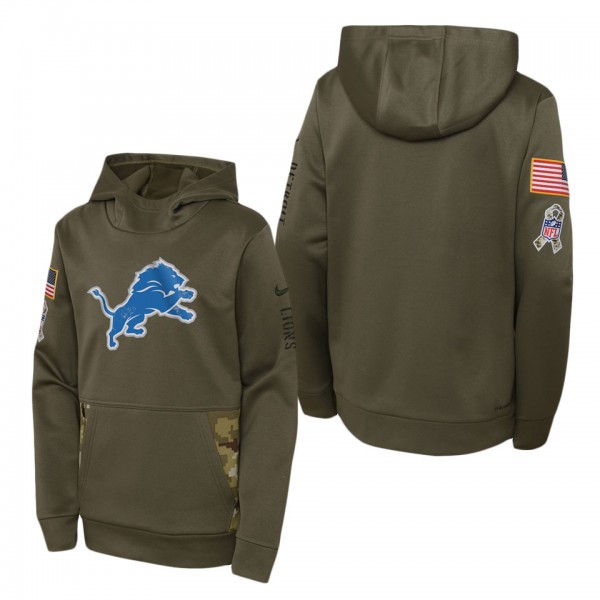 Youth Detroit Lions Olive 2022 Salute To Service P...