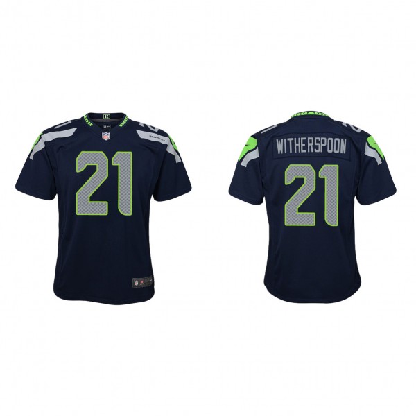 Youth Seattle Seahawks Devon Witherspoon College Navy 2023 NFL Draft Game Jersey