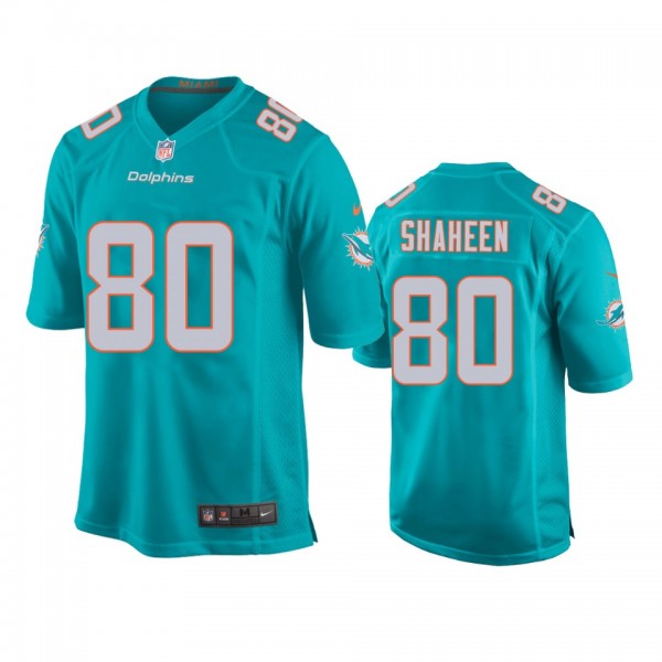 Youth Dolphins Adam Shaheen Aqua Game Jersey