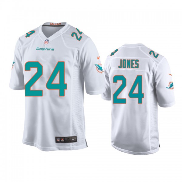 Youth Dolphins Byron Jones White Game Jersey