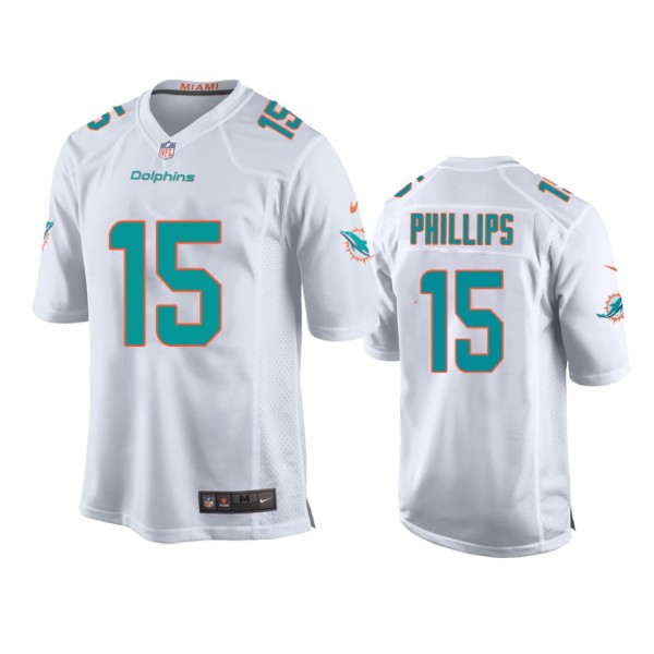 Youth Dolphins Jaelan Phillips White Game Jersey