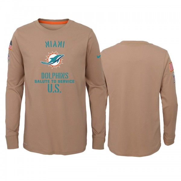 Youth Miami Dolphins Khaki 2019 Salute to Service ...