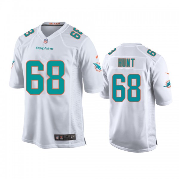Miami Dolphins Robert Hunt White 2020 NFL Draft Ga...