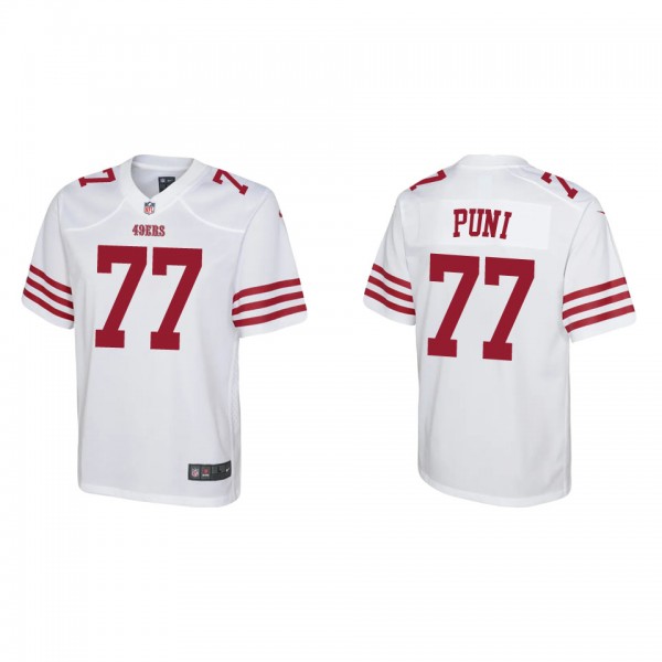 Youth Dominick Puni San Francisco 49ers White Game...