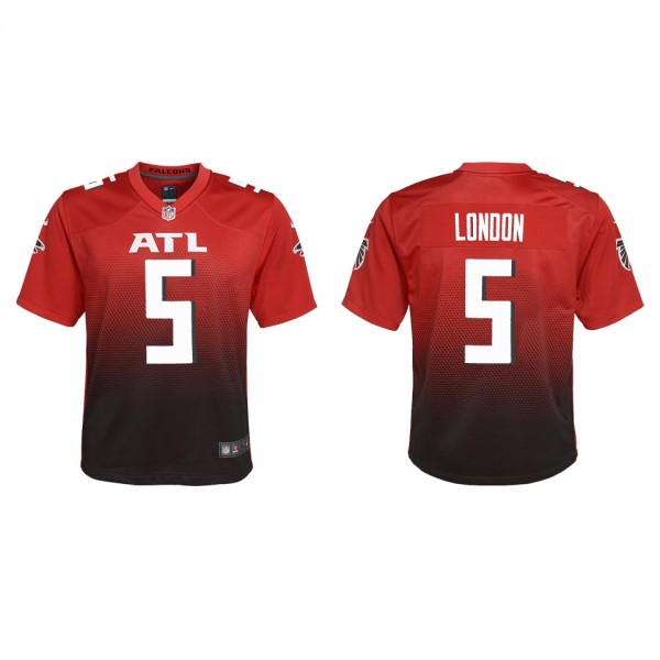 Youth Atlanta Falcons Drake London Red 2022 NFL Dr...