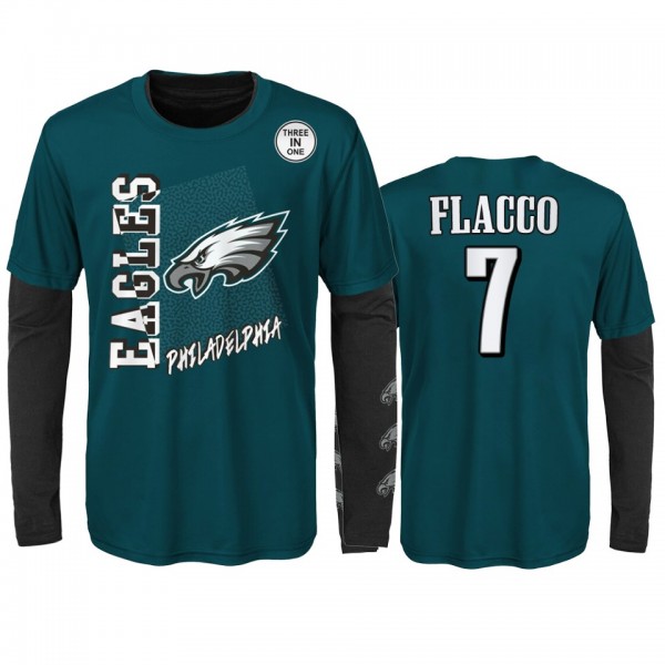 Philadelphia Eagles Joe Flacco Green Black For the Love of the Game Combo Set T-Shirt - Youth