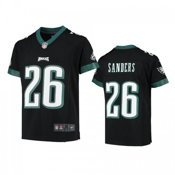 Youth Eagles Miles Sanders Black Game Jersey