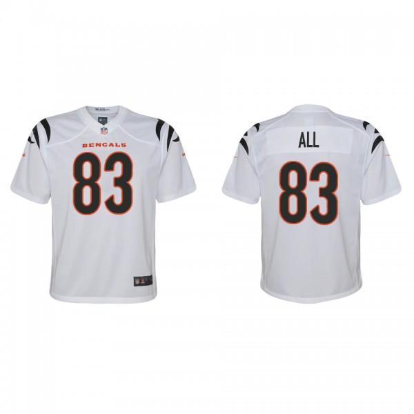 Youth Erick All Cincinnati Bengals White Game Jers...