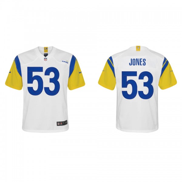 Youth Los Angeles Rams Ernest Jones White Alternate Game Jersey