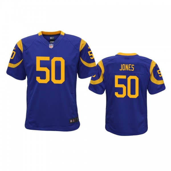 Youth Rams Ernest Jones Royal Game Jersey