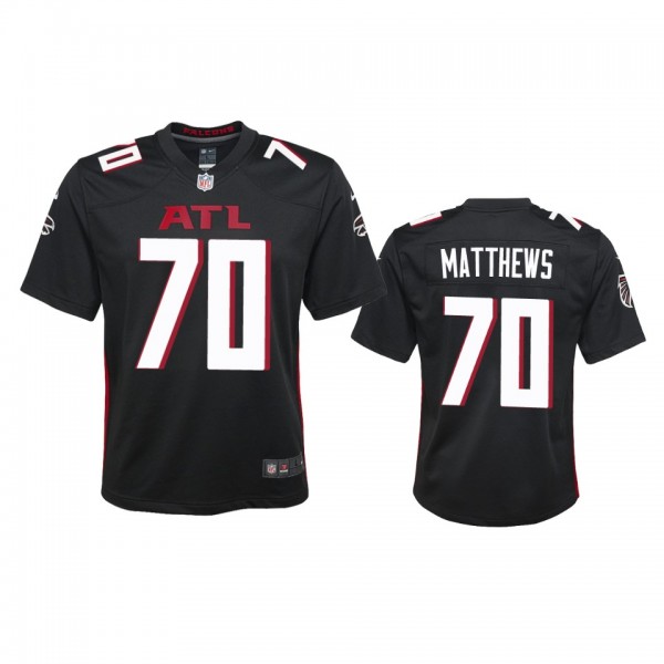Youth Atlanta Falcons Jake Matthews Black 2020 Gam...