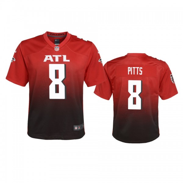Youth Falcons Kyle Pitts Red Game Jersey
