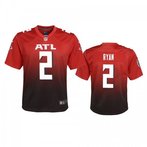 Youth Atlanta Falcons Matt Ryan Red 2020 2nd Alter...