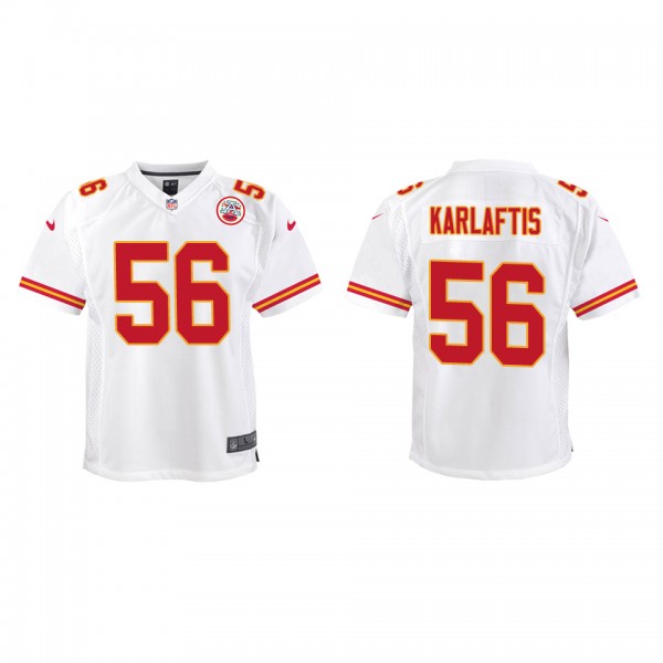 Youth Kansas City Chiefs George Karlaftis White 2022 NFL Draft Game Jersey