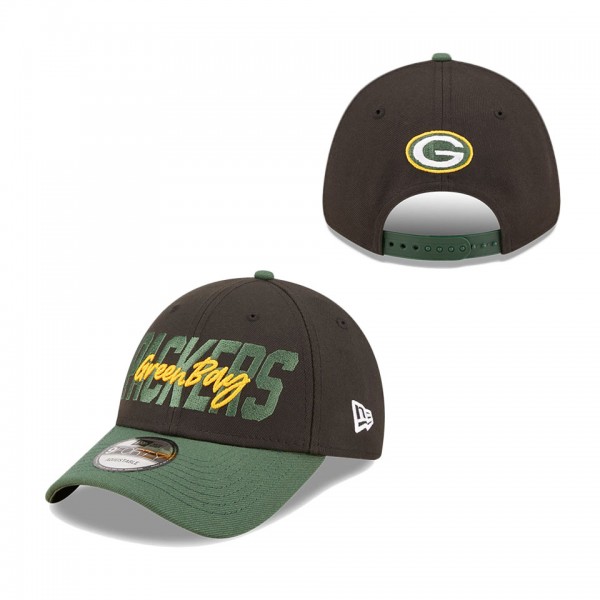 Youth Green Bay Packers New Era Black Green 2022 NFL Draft 9FORTY Snapback Adjustable Hat