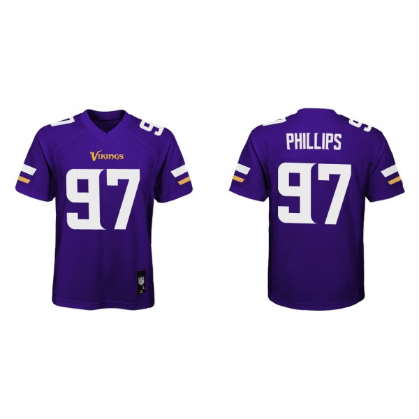 Youth Minnesota Vikings Harrison Phillips Purple G...