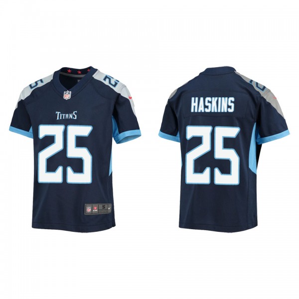 Youth Tennessee Titans Hassan Haskins Navy Game Jersey
