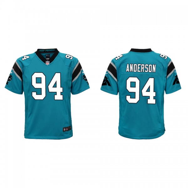 Youth Carolina Panthers Henry Anderson Blue Game J...