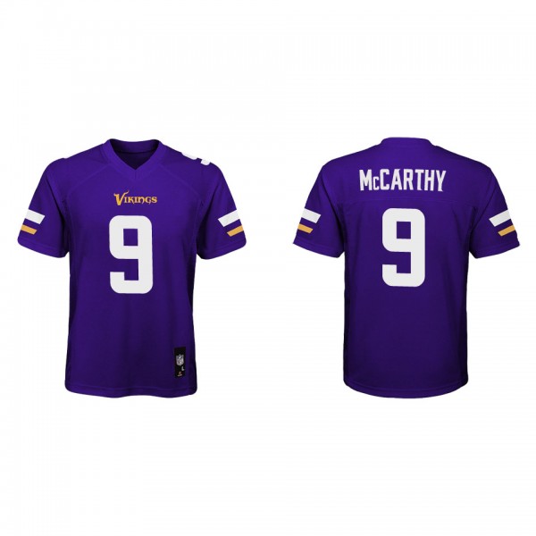 Youth J.J. McCarthy Minnesota Vikings Purple Game ...