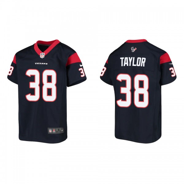 Youth Houston Texans J.J. Taylor Navy Game Jersey