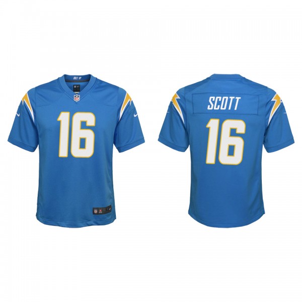 Youth Los Angeles Chargers J.K. Scott Powder Blue Game Jersey
