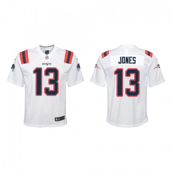 Youth New England Patriots Jack Jones White Game Jersey