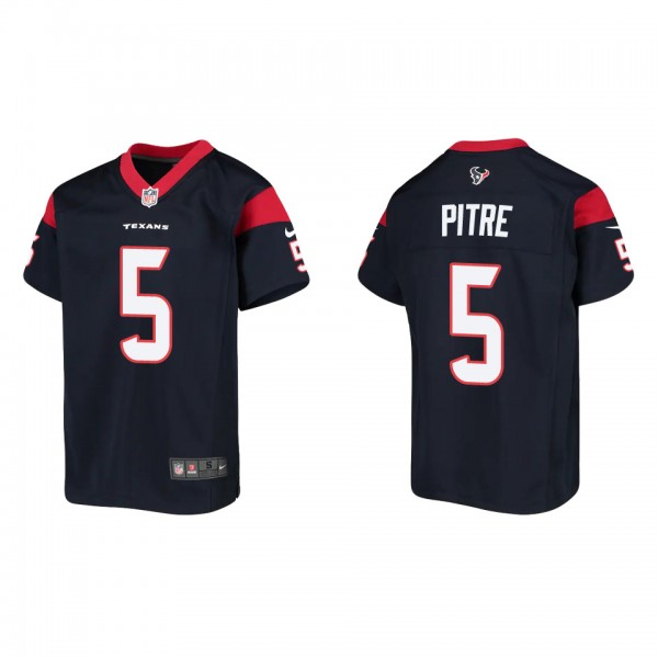Youth Houston Texans Jalen Pitre Navy Game Jersey