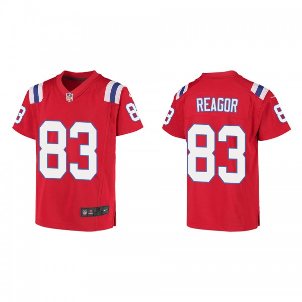 Youth New England Patriots Jalen Reagor Red Game J...