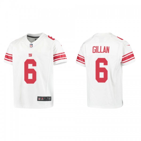 Youth New York Giants Jamie Gillan White Game Jers...