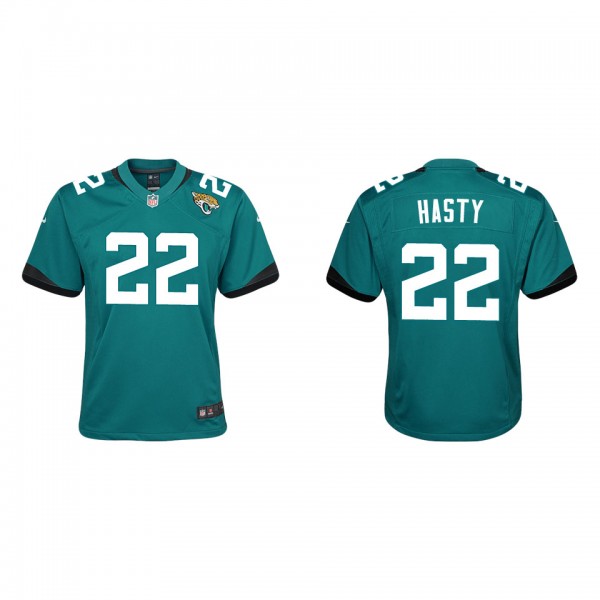 Youth Jacksonville Jaguars JaMycal Hasty Teal Game...