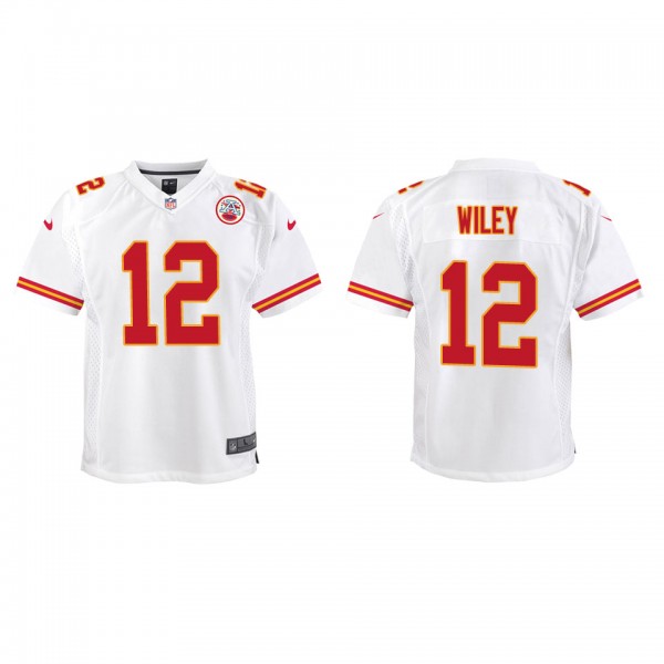 Youth Jared Wiley Kansas City Chiefs White Game Je...