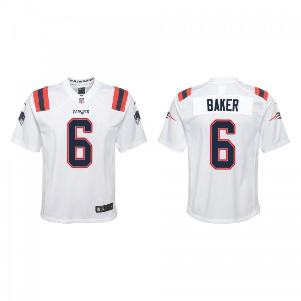 Youth Javon Baker New England Patriots White Game ...