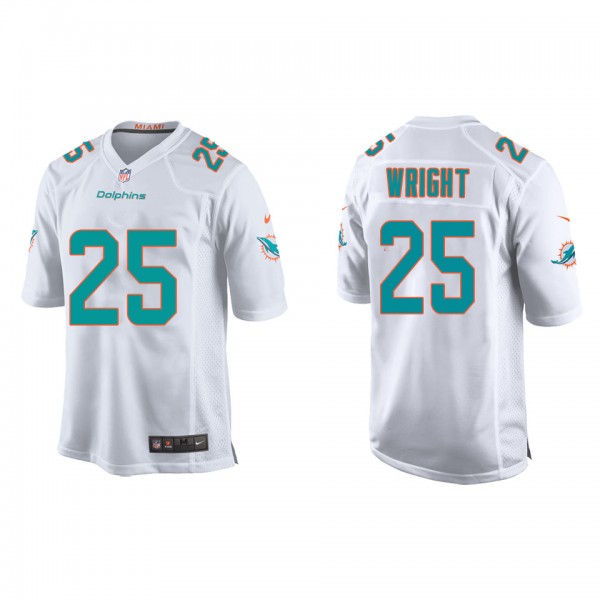 Youth Jaylen Wright Miami Dolphins White Game Jers...