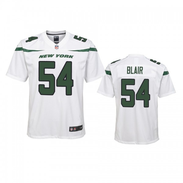 Youth Jets Ronald Blair White Game Jersey