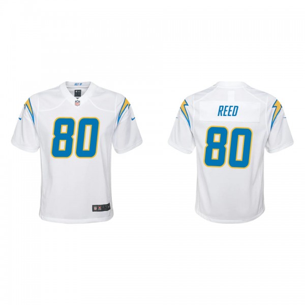 Youth Los Angeles Chargers Joe Reed White Game Jer...