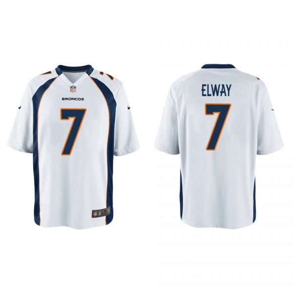 Youth John Elway Denver Broncos White Game Jersey