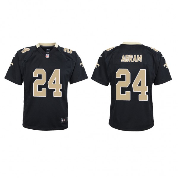 Youth Johnathan Abram New Orleans Saints Black Game Jersey