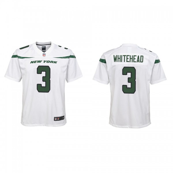 Youth New York Jets Jordan Whitehead White Game Je...