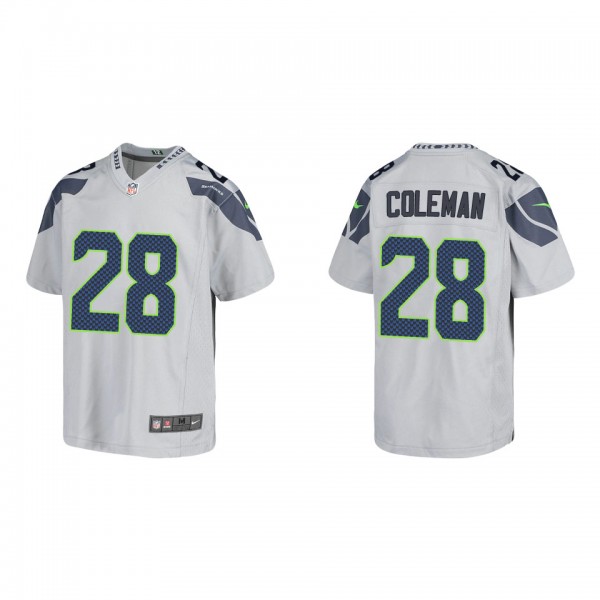Youth Seattle Seahawks Justin Coleman Gray Game Je...