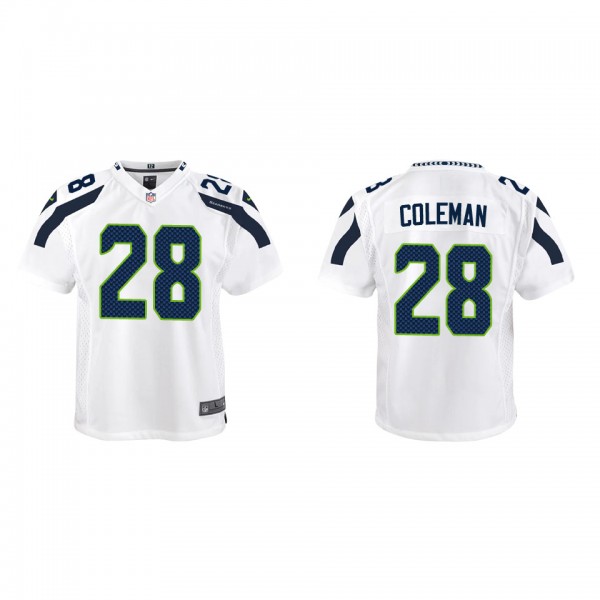 Youth Seattle Seahawks Justin Coleman White Game J...