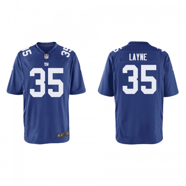 Youth New York Giants Justin Layne Royal Game Jers...